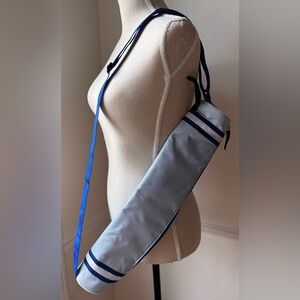 Gertex Retro Insulated Beer/Soda Cooler Sling Caddy Baby Blue Striped small